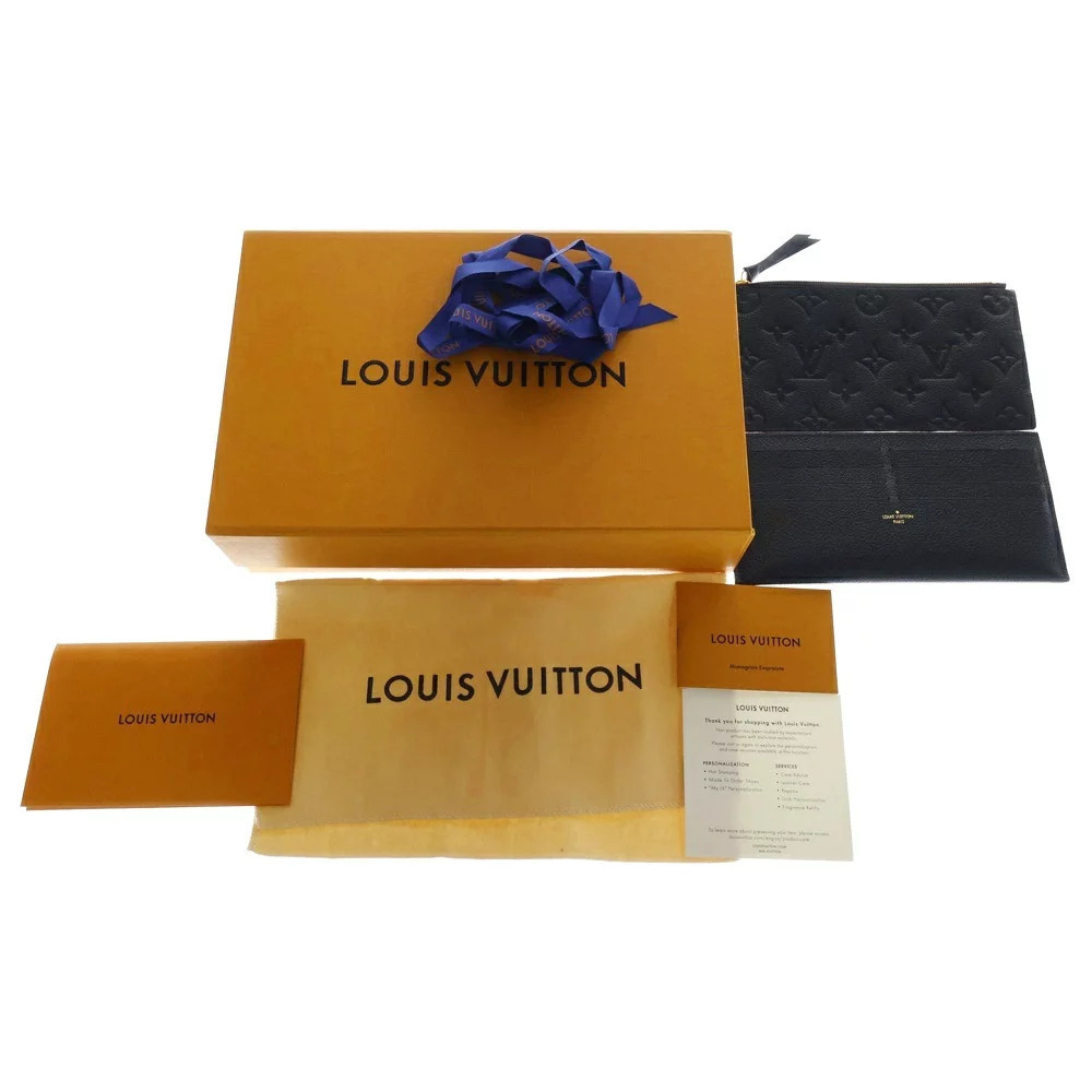 Louis Vuitton Navy Empreinte Wallet Chain Bag Blue Shoulder Felicie Pochette - Picture 6 of 6